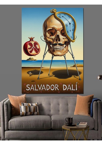 Ahşap Tablo Salvador Dali Kuru Kafa