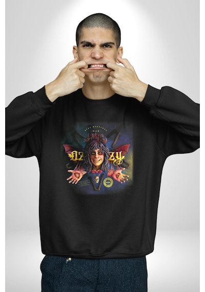 Ozzy Osbourne 80'ler Albüm Unisex Siyah Sweatshirt Siyah