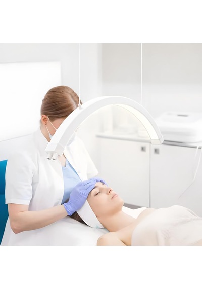 Askılı Led Kirpik Lambası Yarım Ay Lamba Salon Cilt Bakım Lambası Kumandalı 48w