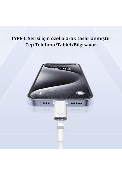 Alfais 6004 Type-c To Lightning Şarj Data Çevirici Dönüştürücü Adaptör