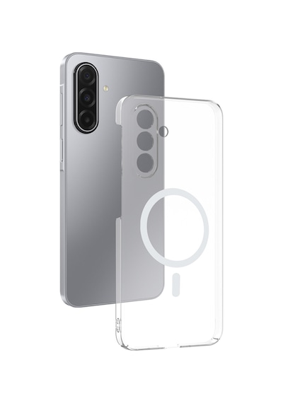 Samsung Uyumlu Galaxy A17 Kılıf Kablosuz Şarj Ve Magsafe Destekli Slimsafe Premium Sert Pc Silikon Kapak Şeffaf