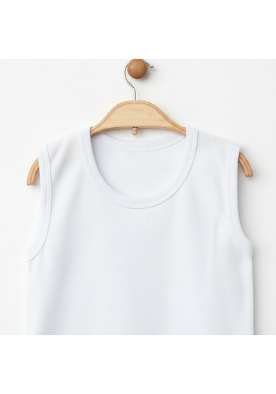 Ürünya Unisex Bebek %100 Pamuklu Kolsuz Çıtçıtlı Zıbın Beyaz