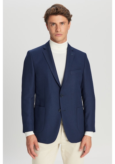 AC&Co / Altınyıldız Classics Erkek Lacı Slim Fit Dar Kesim Mono Yaka Torba Cepli Blazer Ceket Lacı