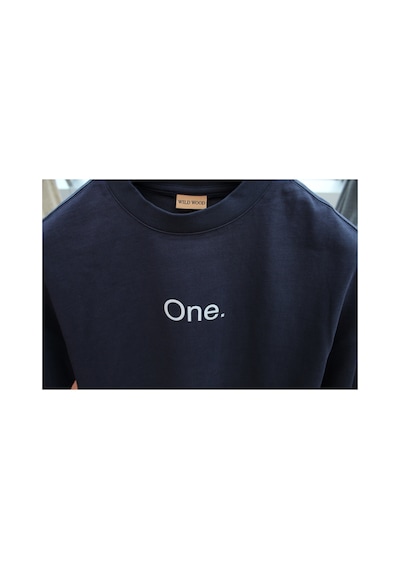 Wild Wood Garment Wild Wood "the One" Baskılı Premium Oversize T-shirt Lacivert