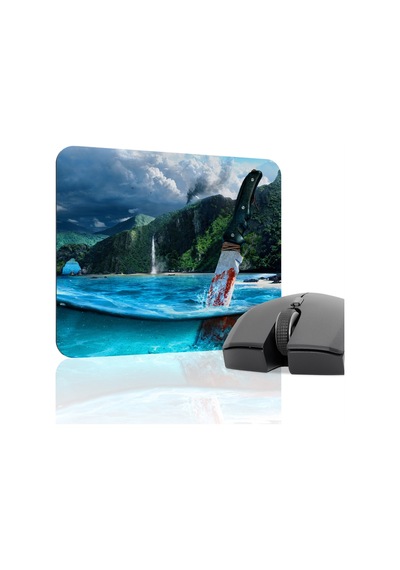Far Cry Kaymaz Dikişli Kauçuk Oyuncu Mousepad V5 - 22x18 Gaming Mouse Pad Fare Altlığı