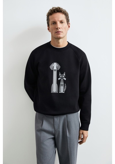 Lufian Alfred Erkek Sweatshirt 112030203 Siyah