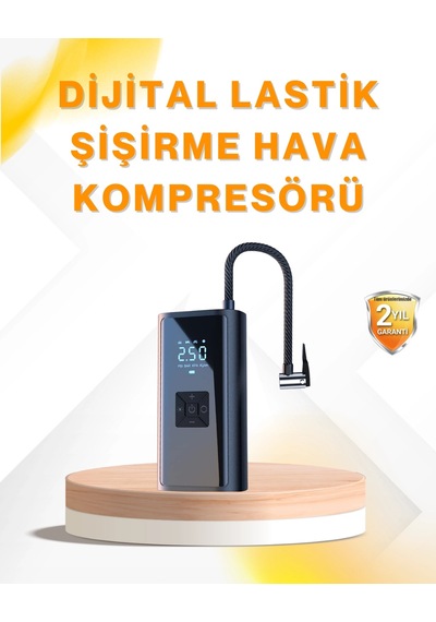 Mey İthalat Led Fenerli Ve Sos Işıklı Çok Fonksiyonlu Hava Kompresörü