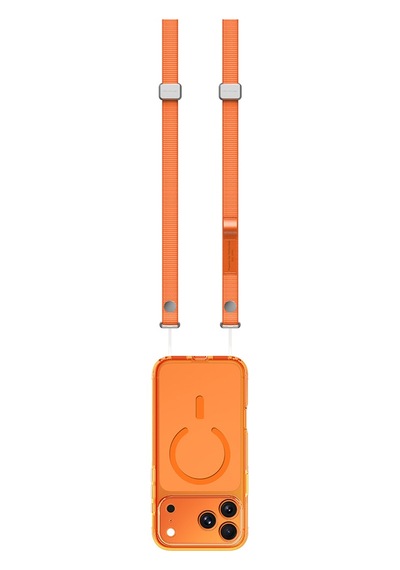 Amazingthing Titan Serisi Ayarlanabilir Manyetik Tasarımlı Telefon Ve Apple Uyumlu AirPods Boyun Askı İpi Turuncu Turuncu