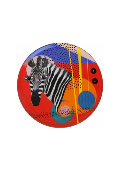 Porland Wild Life Zebra Düz Tabak  28cm