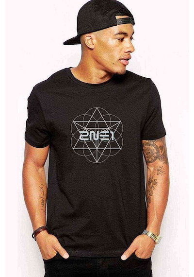 2Ne1 Crush Baskılı Siyah Erkek Tshirt