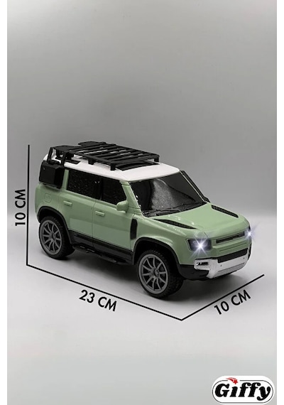 Oyuncak Full Fonksiyon Uzaktan Kumandalı Şarjlı Led Işıklı Defender Model Araba Drift Atan Off Road Yeşil