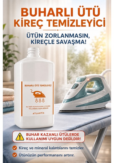 Buharlı Ütü Temizleyici Kireç Çözücü 1 Litre