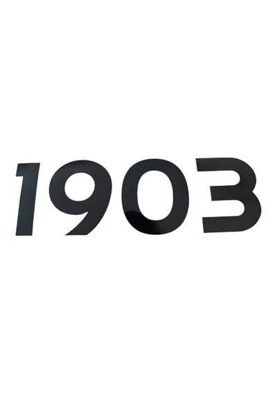 1903 Yazılı Oto Sticker Siyah 20x7cm
