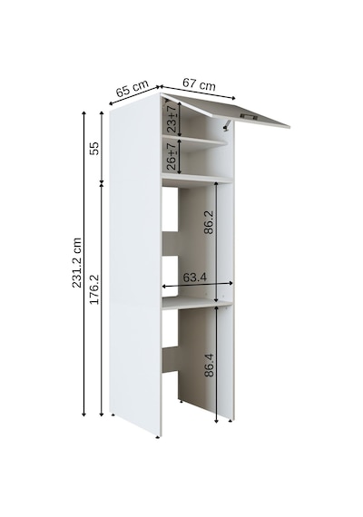 Banyo Dolabı 231,2 X 67 Cm Çamaşır Ve Kurutma Makinesi Dolabı Byz Mat Beyaz Banyo Dolabı 231,2 X 67 Cm Çamaşır Ve Kurutma Makinesi Dolabı Byz Mat Beyaz