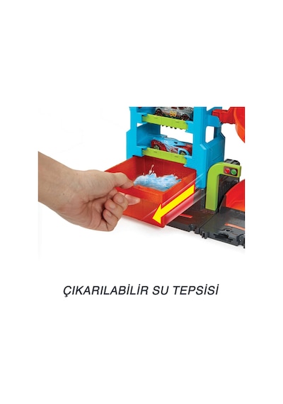 Hot Wheels Mega Araba Yıkama Kulesi: Döner Spiral Ve İki Su Tankıyla Gerçekçi Yıkama Deneyimi Hot Wheels