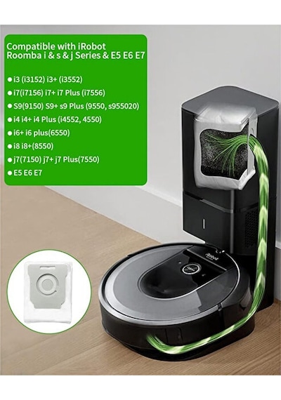 İrobot Roomba J7 J7+ Uyumlu Toz Torbası 2 Adet Combo Modeline Uymaz