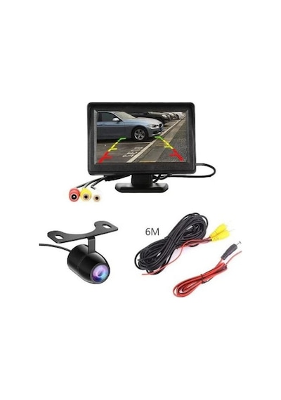 Rose 4.3 İnç Monitör Araç Geri Görüş Park Kamerası Seti