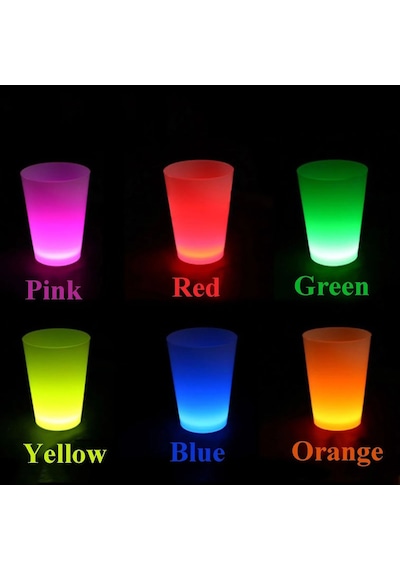 Glow Partisi Bardakları 6 Renk 6 Adet 1.5 Oz 4.5 X 6.5 Cm - Zmff-874092 Renkli