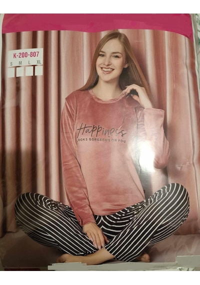 Sude Kadın Kışlık Kadife Pijama Takımı K200/807 - 1 Adet 001