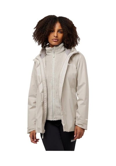 Jack Wolfskin Jack Wolfskın Rotwand 3ın1 Jkt W Kadın Pale Sand Outdoor Ceketi A60333-a0056 Ekru