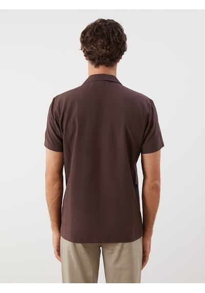 Lcwaıkıkı Classic Kahverengi Regular Fit Modal Karışımlı Erkek Gömlek