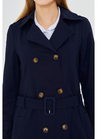 Pastelastore Esnek Pamuk Gabardin Kısa 80cm Omuz Apoletli Kemerli Kadın Trençkot 1120 Koyu Lacivert Pastelastore Esnek Pamuk Gabardin Kısa 80cm Omuz Apoletli Kemerli Kadın Trençkot 1120 Koyu Lacivert