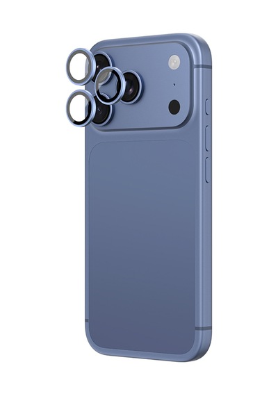 Apple iPhone Uyumlu 18 Pro Max Amazingthing Radix Vision Parlama Önleyici Kamera Lens Koruyucu Aparatlı Mavi