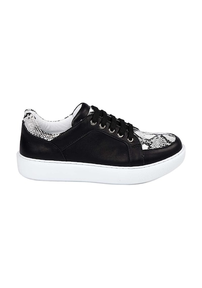 Bestello Bağcıklı Eva Sneaker 101-14725-122 Kadın Ayakkabı Sıyah-grı Yılan
