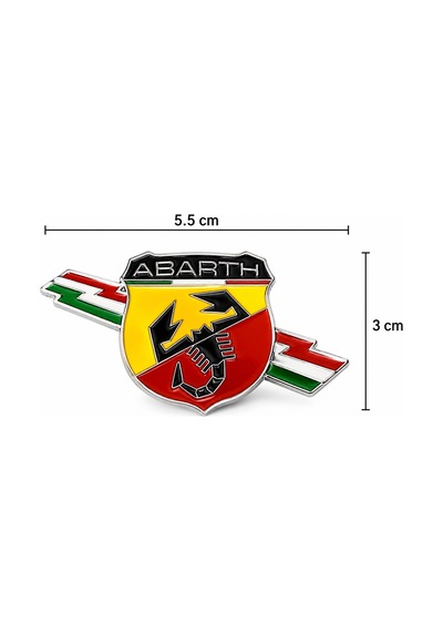 Abarth Amblem Arma Sticker Rozet Yapışkanlı Metal