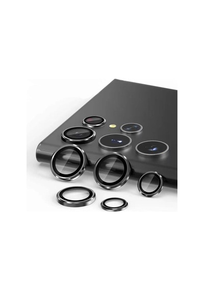 Samsung Galaxy S23 Ultra Kamera Lens Koruyucu Cam Filmi Siyah