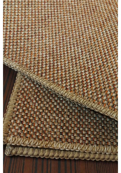 Doğal Jüt Görünümlü Dokuma Kilim Kaymaz Taban, Modern & İskandinav Stil Çok Renkli Çok Renkli