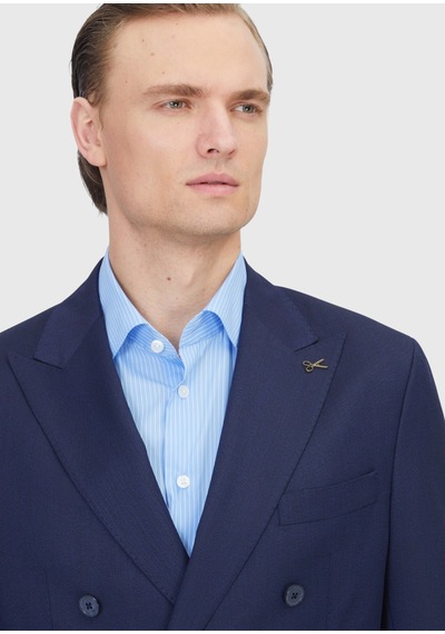 Ramsey Lacivert Zeroweight Slim Fit Yün Karışımlı Takım Elbise