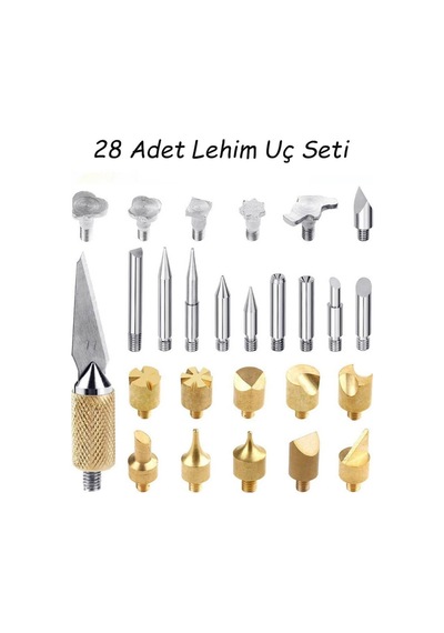 28 Parça Ahşap Kesme Oyma Yakma Kabartma Lehimleme Uç Seti