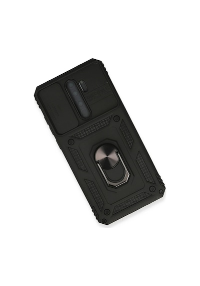 Uray Store Xiaomi Redmi Note 8 Pro Kılıf Pars Lens Yüzüklü Silikon - Siyah