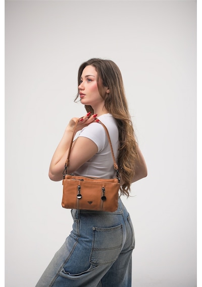Ççs 18235 Kadın Omuz Askılı Çapraz Çanta Camel