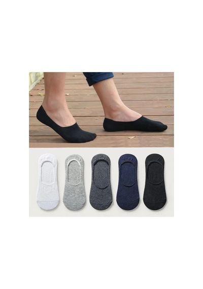 Worthy Socks 5'li Erkekbabet Görünmez Çorap Seti 5 Çift Renkli