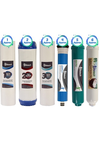 Lifetech 6 Aşama Filtre Seti (Membran Filtreli)