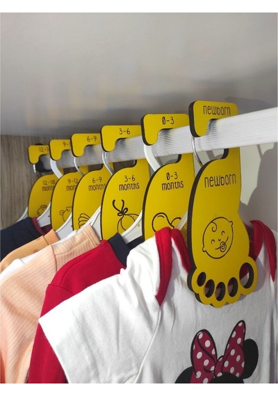 Plakethome Bebek Dolabı Ayracı,Dolap Içi Ahşap Askılık Set,Dolap Düzenleyici