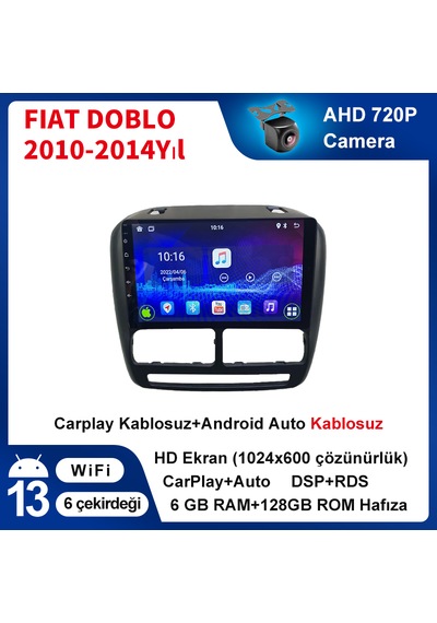 Fiat Doblo 2011-2014 Yıl 6gb Ram 128gb Rom Multimedya Carplay