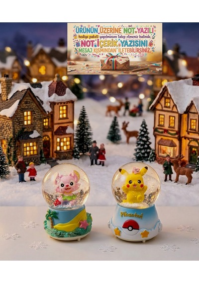 Müzikli Işıklı Püskürtmeli-12cm-8cm Pembe Ve Sarı Renk, Işıklı 9 Cm X 6 Cm Mavi Renk 3 Lü Kar Küresi ,