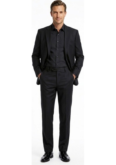 UKİ Siyah Comfort Fit Klasik Pantolon
