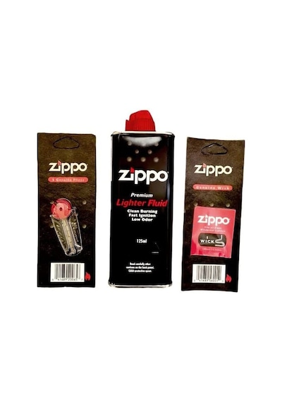 Zippo Çakmak Benzini Zippo Çakmak Taşı ve Fitil 3 Lü Set