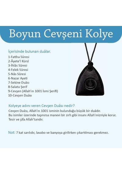 Hayrat Neşriyat Boyun Cevşeni - Siyah Renk Cevşenü'l Kebir 3'lü Paket Çok Renkli
