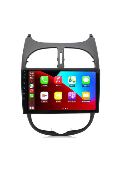 Peugeot 206 Android 4Gb Ram+64Gb Rom Carplay Multimedya N11.4967