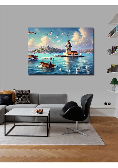 Kanvas Tablo İstanbul Kız Kulesi