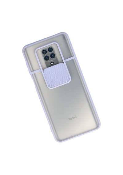 Gld-spt- Newface Xiaomi Redmi Note 9 Pro Kılıf Palm Buzlu Kamera Sürgülü Silikon - Lila