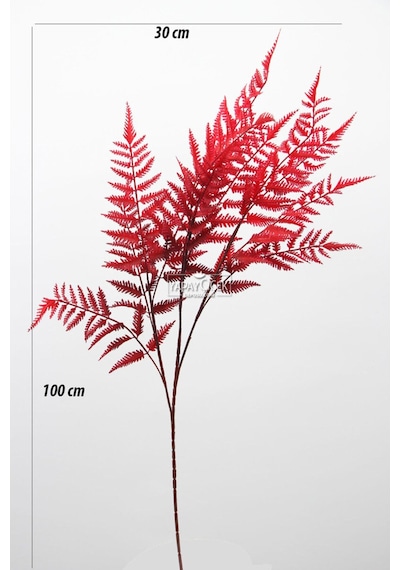 Yapay Retro Uzun Eğrelti Dalı 100 Cm Bordo