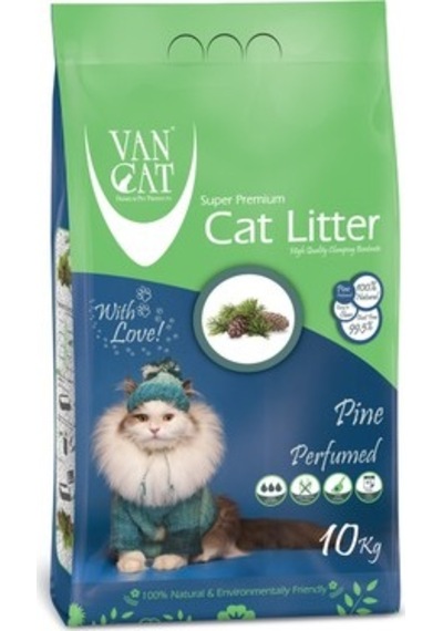 Vancat Çam Kokulu İnce Taneli Bentonit Kedi Kumu 10 KG
