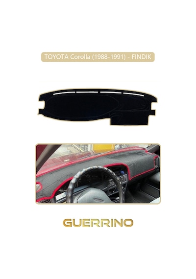 Toyota Corolla 1988-1991 Fındık Torpido Koruma Halısı Bej Kenar