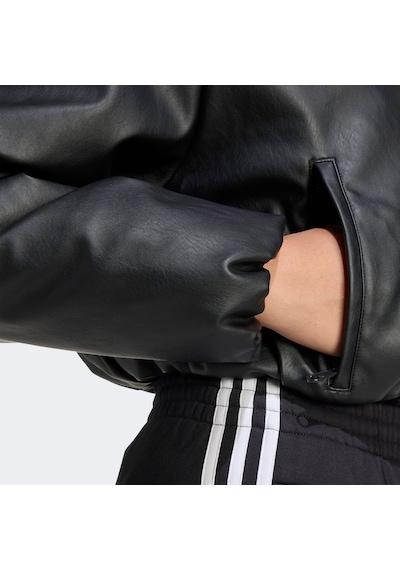 Adidas Pleather Bomber Kadın Siyah Ceket Jx5332